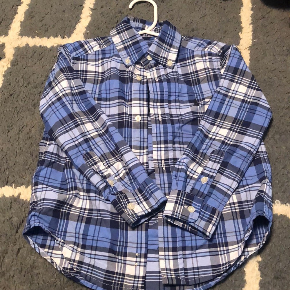 Blue button down